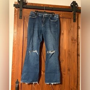 Trendy Vervet Distressed Blue Flare Jeans